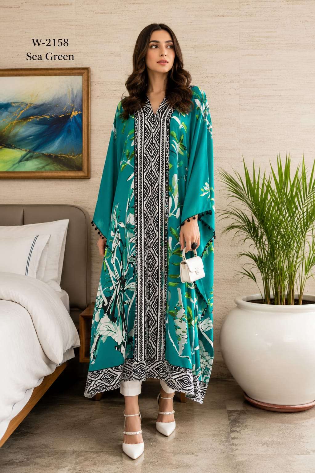 W 2158 LUXURY BEACH KAFTAN LONG TOP NEW COLORS DEALER PRICE BUY